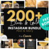 200 Black Gold Instagram Template